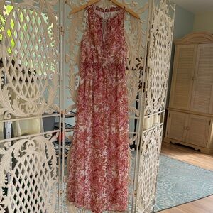 Japna Pink Floral Maxi Dress